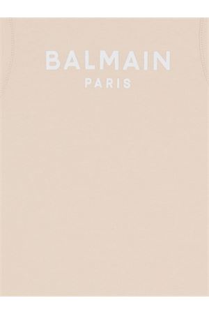 beige fabric cotton BALMAIN PARIS KIDS | BY8A12Z3277107BC